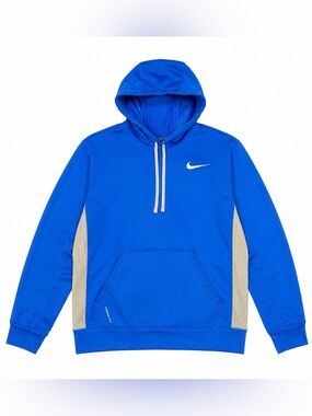 Nike Therma-Fit Royal Blue Hoodie with Gray Contrast Panels